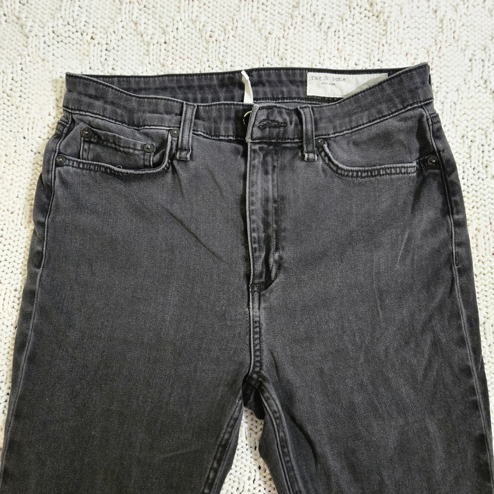 Rag & Bone Black Nina High Rise Ankle Skinny Jeans 28